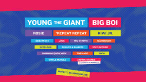 Middle Waves lineup including Young the Giant, Big Boi, ROSIE, repeat repeat, Kiwi Jr and more.