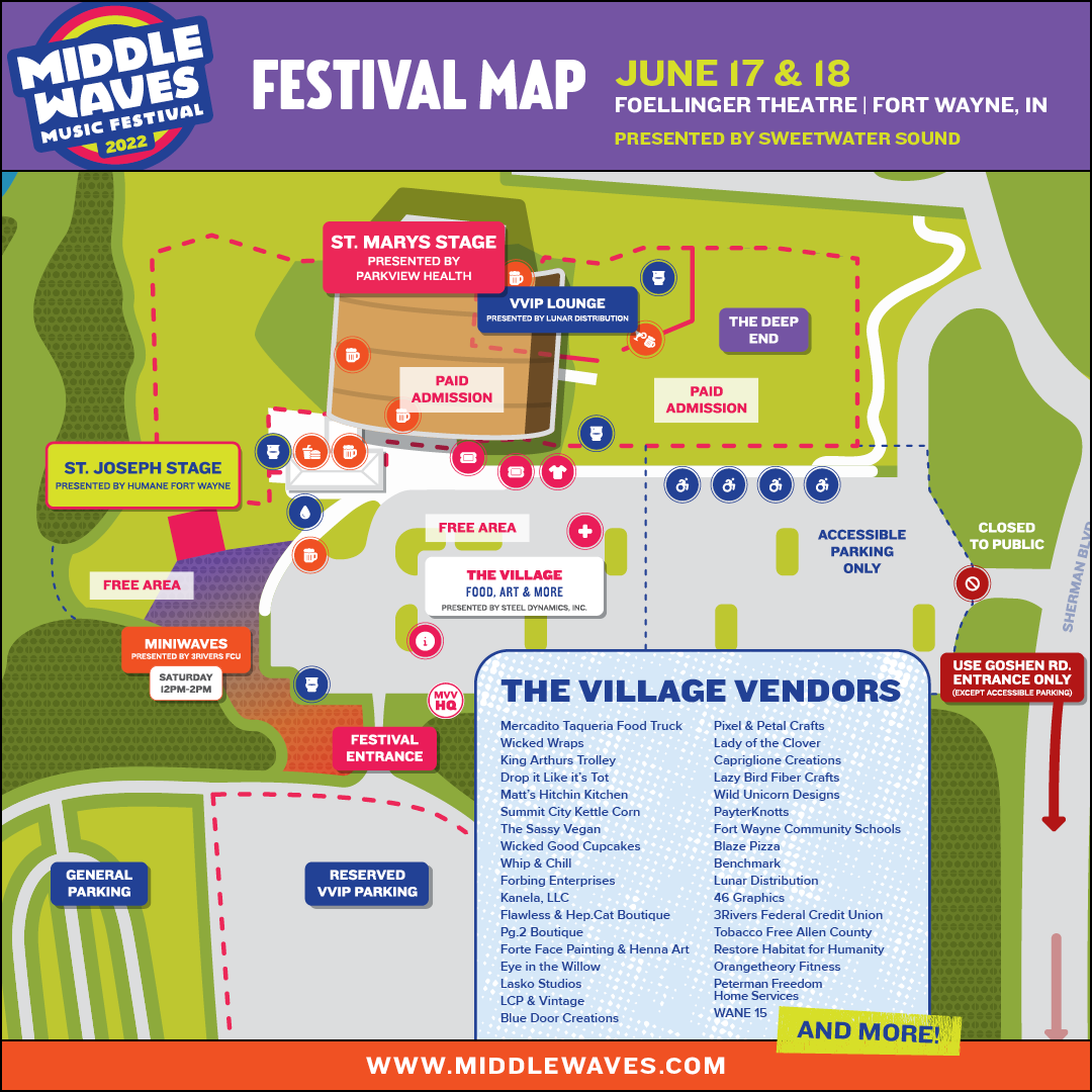 Middle Waves 2022 Festival Map